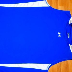 Sleeveless Blue Under Armour 2XL Loose Heat Gear